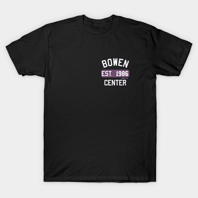 Bowen Center 1986 (Purple White Logo) T-Shirt by The Bowen Center